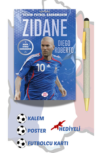Dokuz Yayınları Benim Futbol Kahramanım Zidane Kitabı - Kalem, Poster ve Futbolcu Kartı Hediyeli