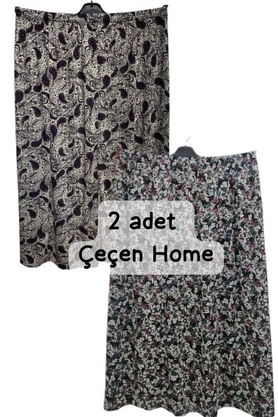 ÇEÇEN HOME Γυναικεία μητρική μέση ελαστική χειμωνιάτικη φούστα με μοτίβο