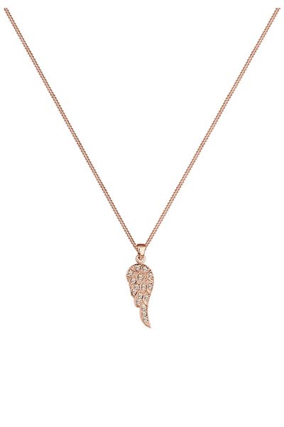 ELLI Náhrdelník dámský přívěsek s křídly Boho s krystaly ze stříbra ryzosti 925