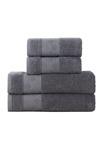 TEOHOMELİNENS طقم مناشف مكون من 4 قطع