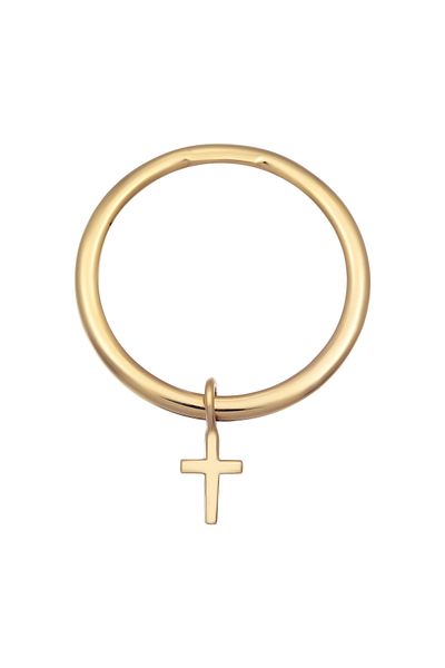 ELLI Ring Ladies Stack Basic Cross Pendant In 925 Sterling Silver