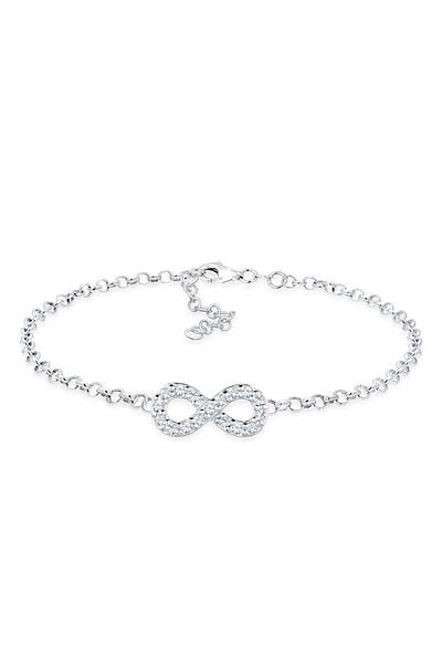 ELLI Stříbrný pásek na ruku 925 - Infinity Crystal