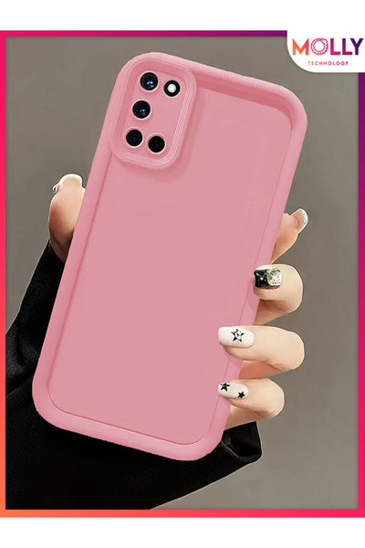 Molly Sand Pink Edges Thick Pan Silicone Case for Oppo A52