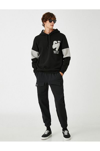 Koton Hooded College Sweatshirt - Raster Colorblock