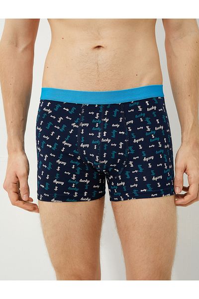 Koton Slogan Printed Basic 3-Piece Boxer Set
