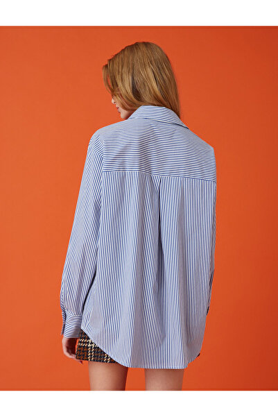 Koton Oversize popelínová košile s detailem do kapsy