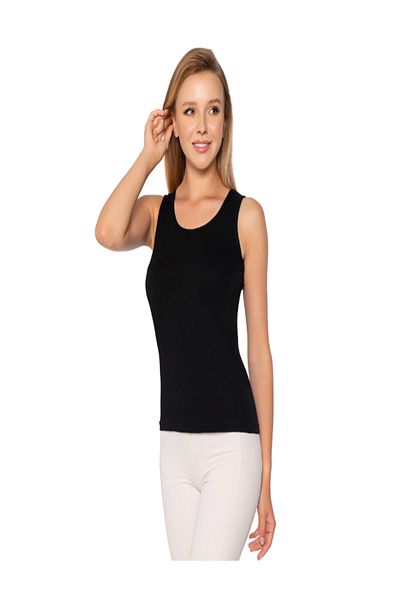 MODA YILDIZ Women's 6-Piece Lycra Wide Strap Plain Piping Undershirt -My001