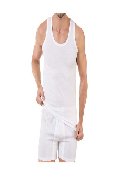 MODA YILDIZ 5 Pack Men's Suspender Tank Top Long Shorts Argentina Boxer Suit