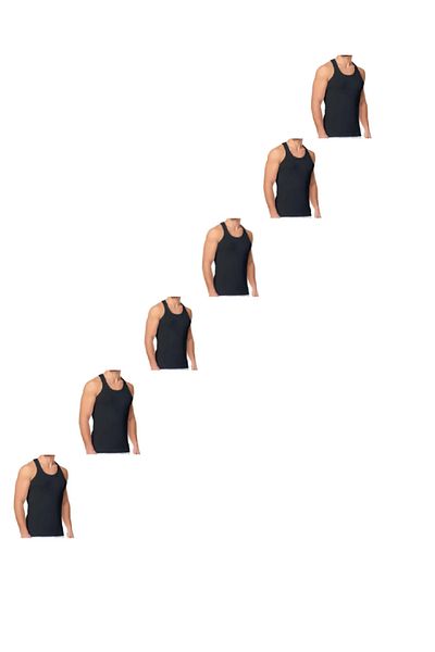MODA YILDIZ Men's Combed Cotton Undershirt 6 Pack