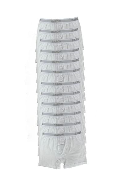 PİERLES 12 Τεμάχια Λευκό Lycra Boxer Short -p01
