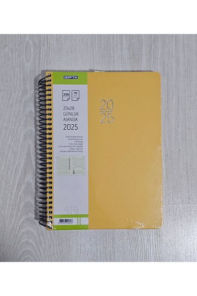 Gıpta Пластмасова спирала с твърди корици 2025 Дневен дневен ред 20x28 419 шведски крони