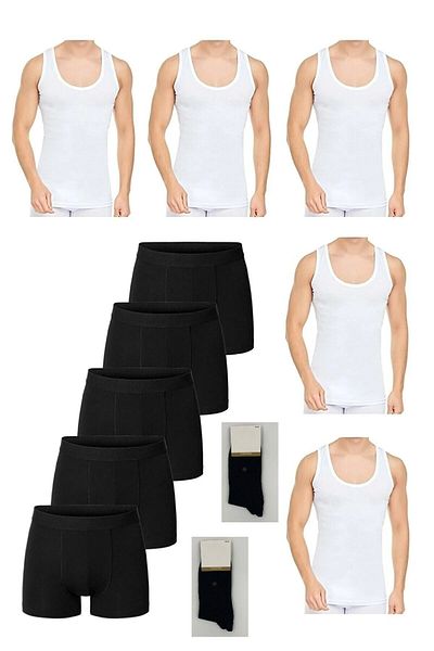 SİERNA Economic Pack 10 Pieces - Cotton Athlete and Boxer Set