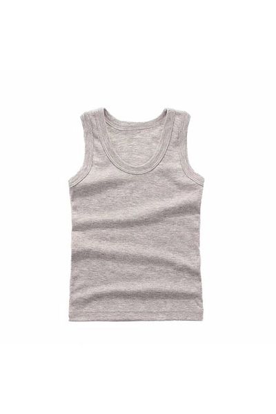 Modaley Giyim Boy's Cotton Gray Undershirt 6 Pieces