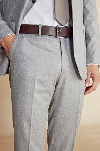 BROOKS BROTHERS Erkek Koyu Kahverengi Erkek Deri Kemer