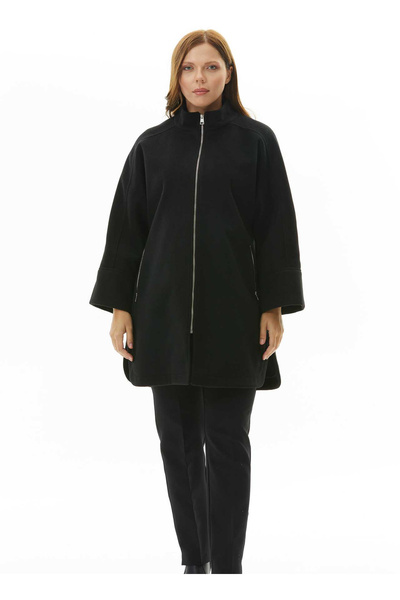 Selen Siyah Kadın Kaban 24KSL9388-BB