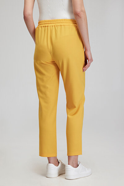 BROOKS BROTHERS Women's Yellow Standard Fit Regular Cut Pocket Woolen Crepe Pants