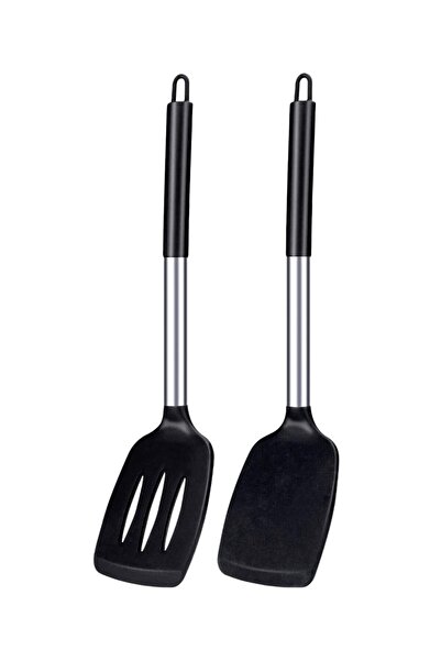 valletta 2 Piece Mass Silicone Pocket Plate Serving Set - Black