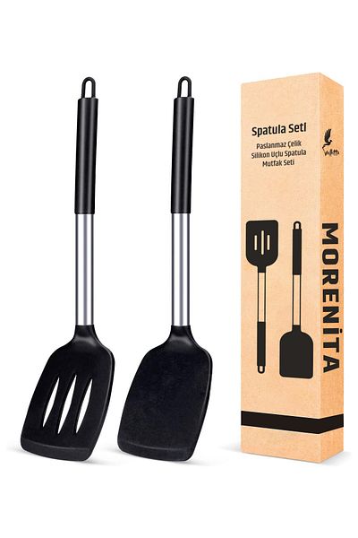 valletta 2 Piece Mass Silicone Pocket Plate Serving Set - Black