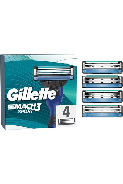 Gillette Mach3 Sport Spare Razor Blades Set of 4