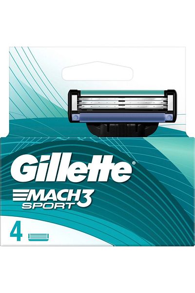 Gillette Mach3 Sport Spare Razor Blades Set of 4