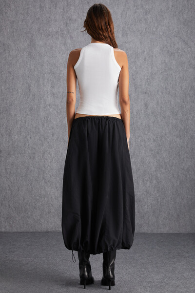 GRIMELANGE Karolına Women's Organic Cotton Cycling Collar Thick Strap Regular Fit Regular Fit White Tank Top