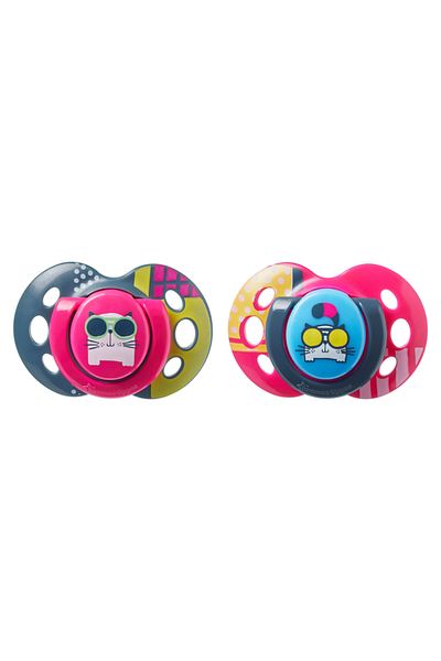 tommee tippee - Fun Style Soother, Pack Of 2 - Girl