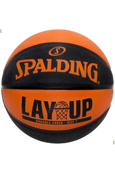 SPALDING Orange Black Rubber Bb Sz7 - Layup