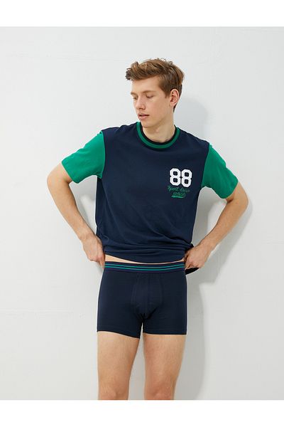 Koton Set boxer din bumbac 3 piese Imprimat cu frunze