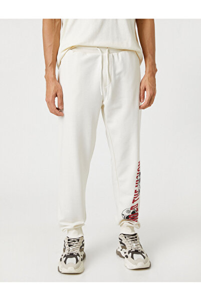 Koton Παντελόνι Jogger με στάμπα κρανίου - με κορδόνι στη μέση και τσέπες