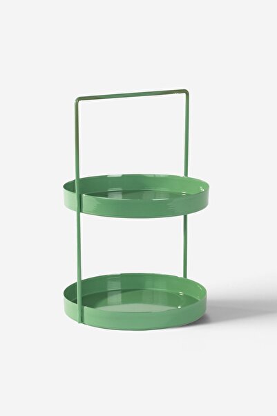 Rarart Concept 2 Katlı Yeşil Metal Organizer - Çok Amaçlı Düzenleyici - Luna
