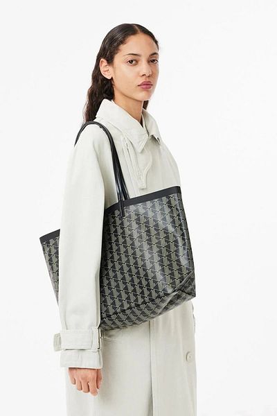 Lacoste Zely Women's Monogram Black Shoulder Bag