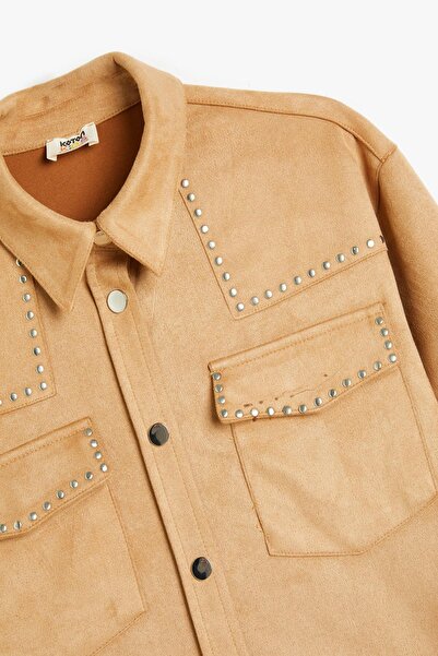 Koton Kids Яке за момиче с камилска коса 5Wkg30019Ak