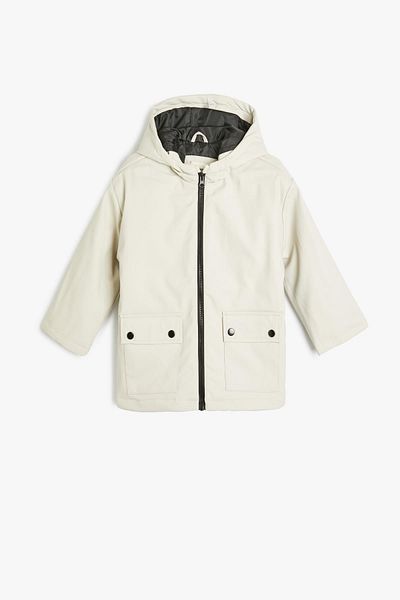 Koton Kids Ecru Girl's Coat 5Wkg00005Aw