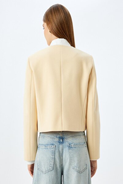 Koton Women's Cream Jacket - 5Wak20265Ew