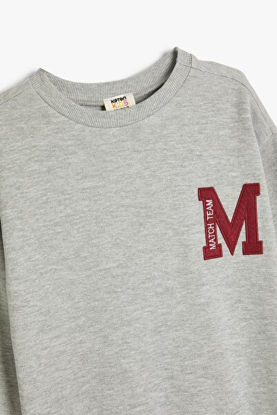 Koton Kids Chlapecká šedá mikina - 5Wkb10404Tk