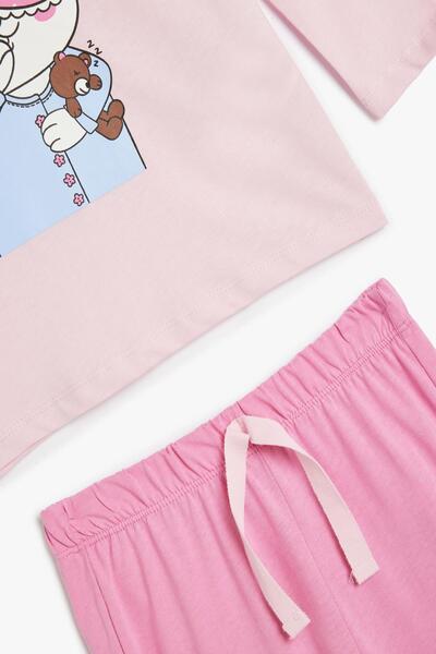 Koton Kids Růžový dívčí pyžamový set 5Wlk40017Mk