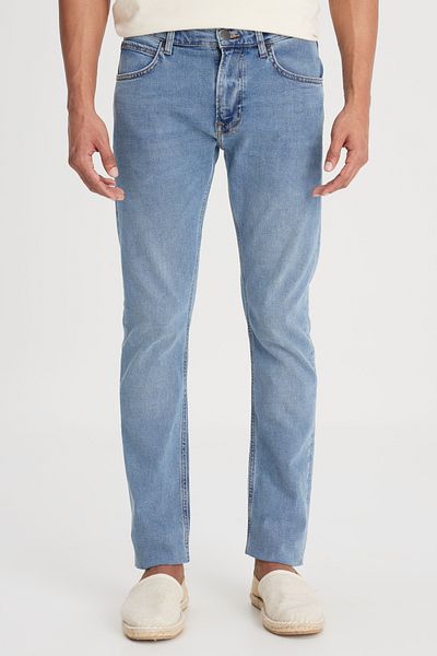 Lee Luke Slim Fit Dar Kesim Normal Bel Mavi Esnek Erkek Jeans