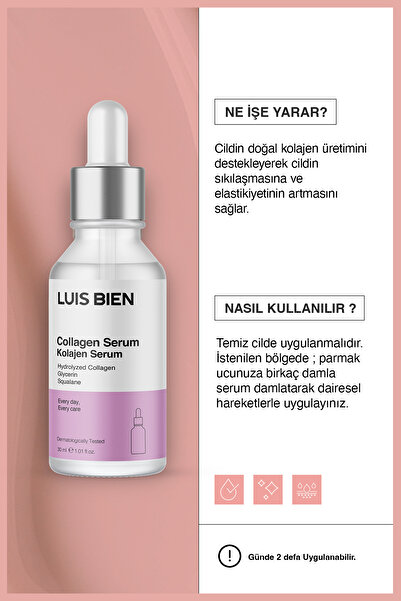 Luis Bien Kolajen Yüz Serumu – Kırışıklık Karşıtı & Cilt Yenileme, 30 ml