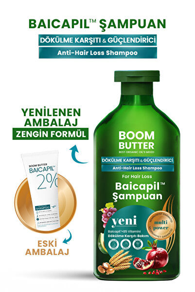 BOOM BUTTER %2 Baicapil Dökülme Önleyici ve Onarım Şampuanı 400ML