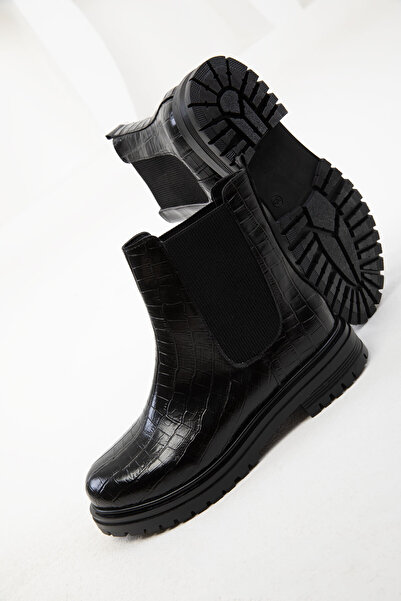 SOHO Siyah Krako Kadın Bot & Bootie 19998