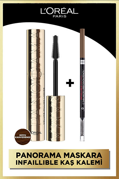L'Oreal Paris Panorama Hacim Veren Maskara Koyu Kahverengi + Infaillible 24H ...
