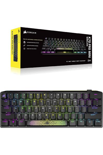 Corsair لوحة مفاتيح ميكانيكية للألعاب K70 PRO Mini Wireless RGB بنسبة 60%