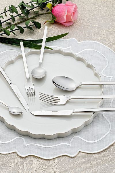 Emsan Storm 84 Piece Cutlery Set for 12 Persons with Luxury Box