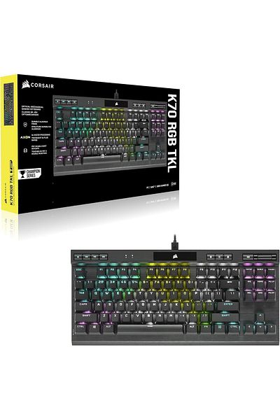 Corsair لوحة مفاتيح الألعاب البصرية والميكانيكية من سلسلة K70 RGB TKL Champion