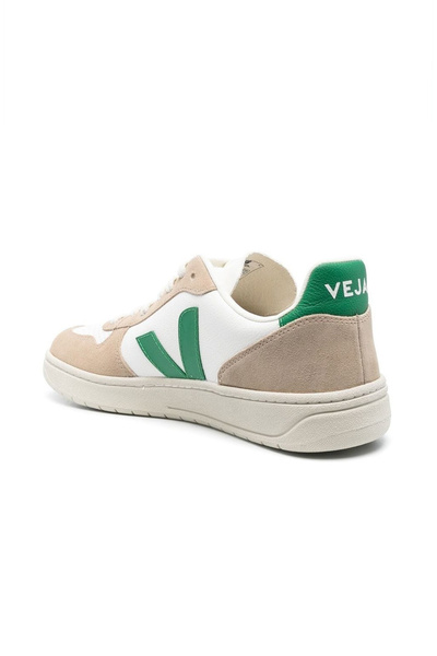 VEJA V-10 krómmentes bőr extra fehér Emeraude Sahara