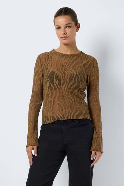 Noisy May LDS JRS O-NECK L/S TOP - BELL SLEEVES, KEEP LETTUCE HEM, NORMAL LENGTH