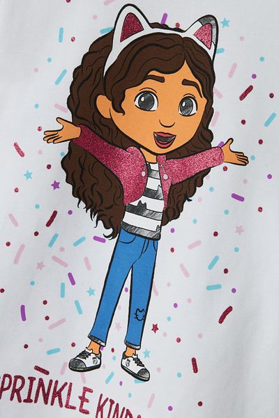 name ıt Female Style - Print + Glitter Combed Cotton 180Gsm