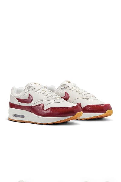 Nike Air Max 1 LX Sail/Team Red-Sail-Gum Hellbraun Sneaker