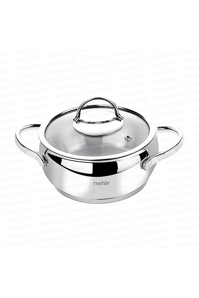 Nehir Silver Luxury 6 Piece Stainless Steel Cookware Set