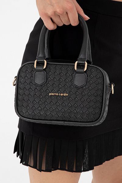 Pierre Cardin Geantă neagră de umăr încrucișată pentru femei 05PO24K1972